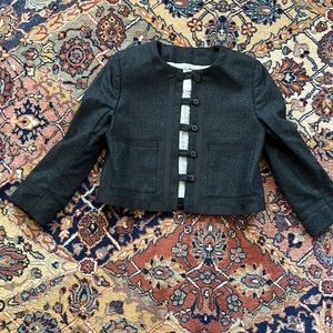 Women's Black Fleece by Thom Browne cropped wool jacket like new condition